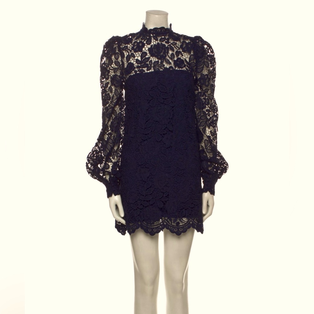 Zac Posen lace dress. Dark navy. Size XS.